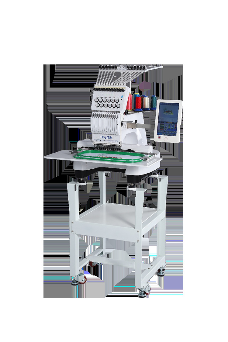 单头绣花机全自动高速台式电脑刺绣机小型电动商用成衣帽绣机器