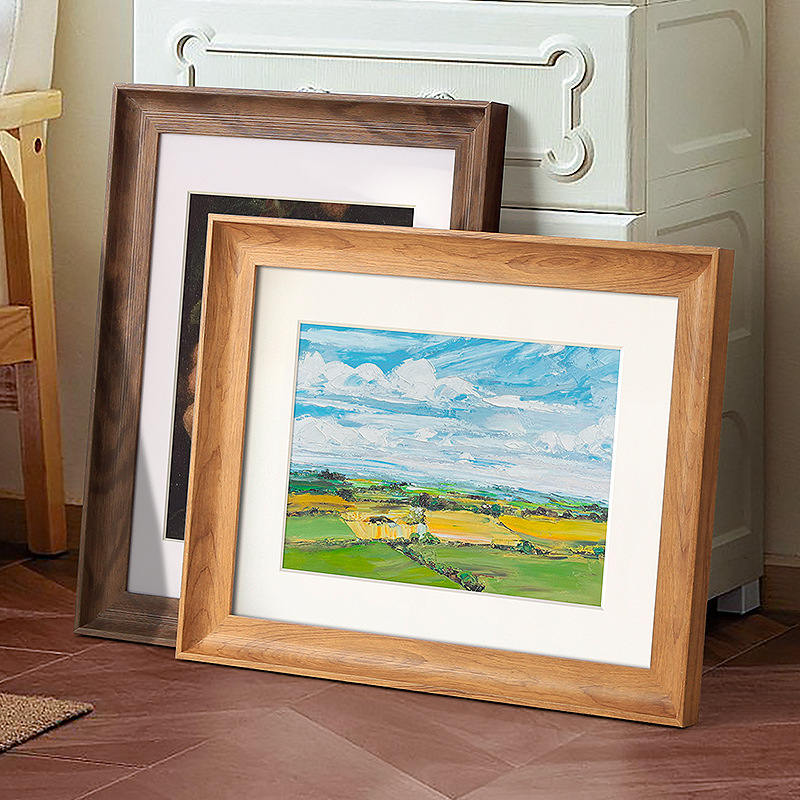 美式大挂墙装裱画框任意尺寸定制24寸30寸复古4开8k相框欧式a4a3