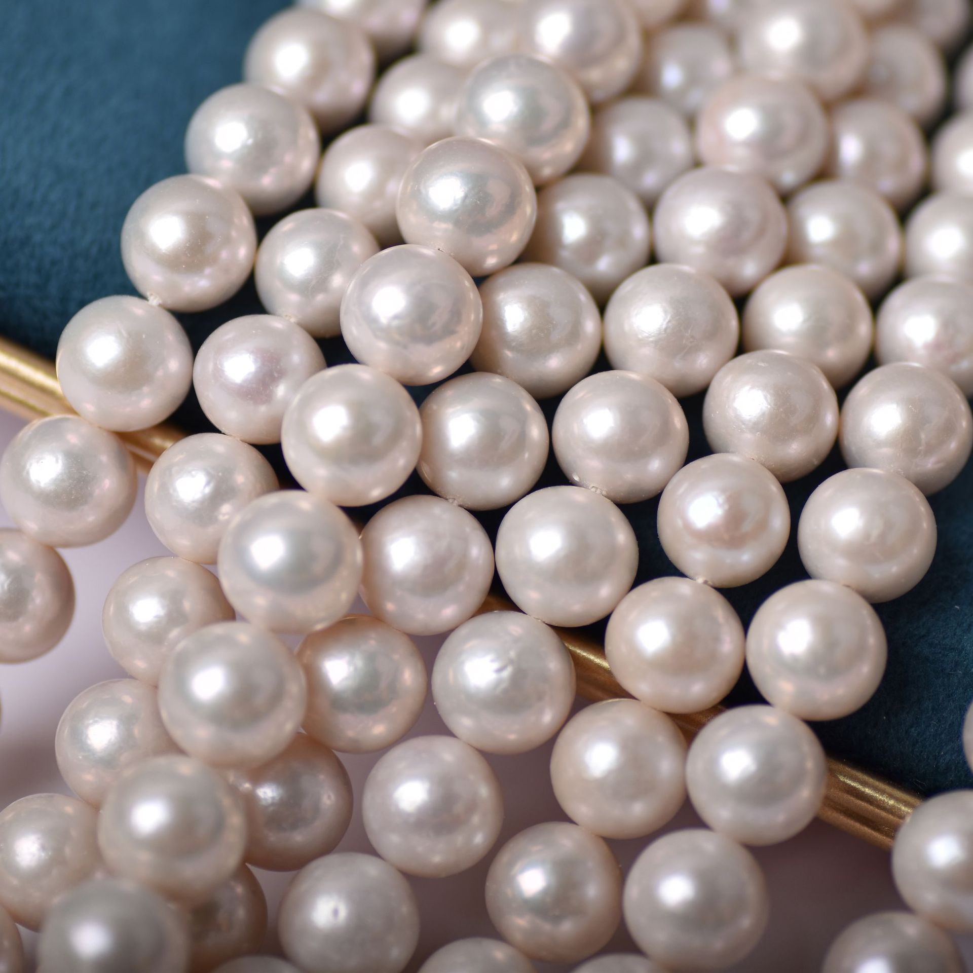好品质 10-11mm强光天然爱迪生珍珠 巴洛克白色近圆珍珠散珠材料