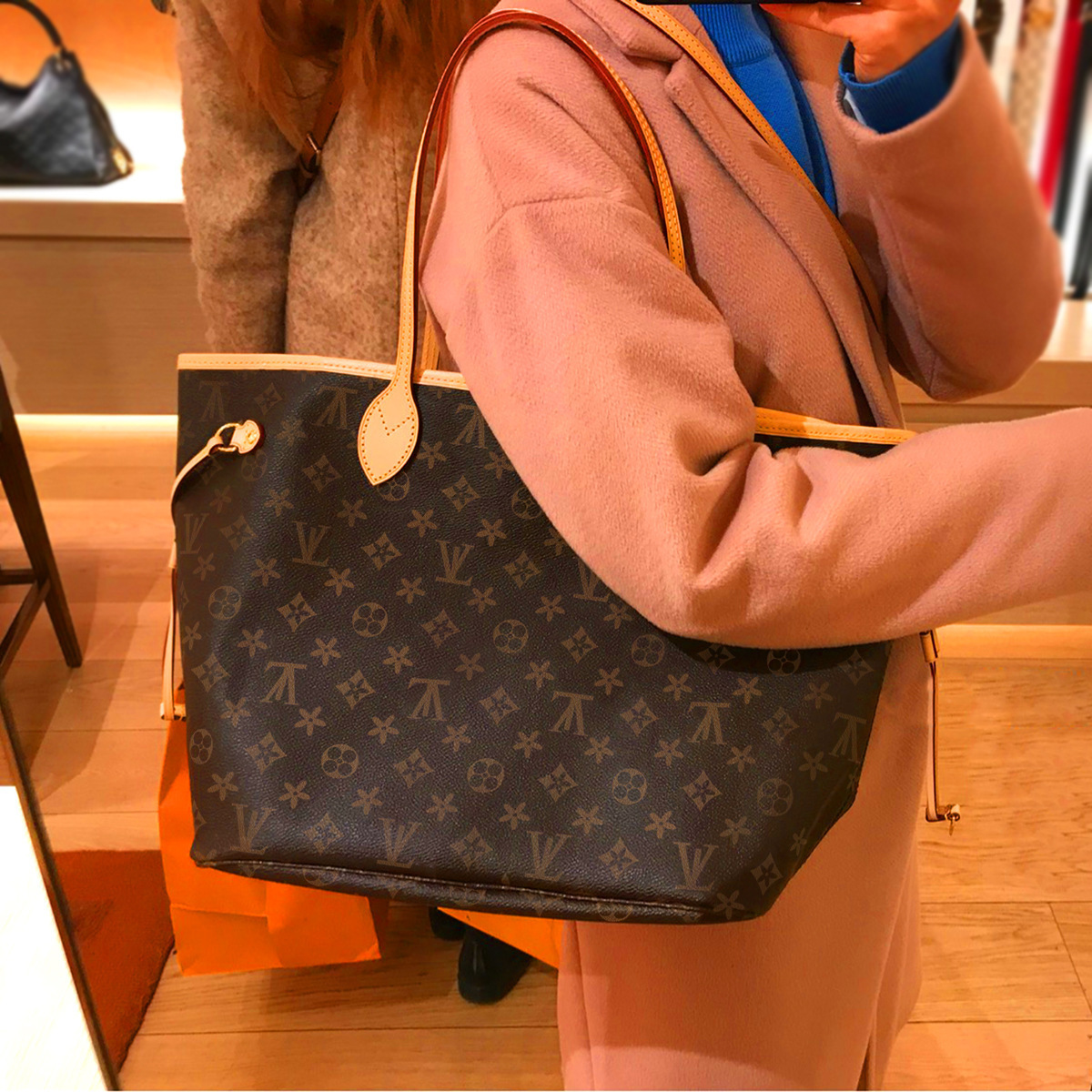 lv路易威登驴家登顶级新款真皮女包老花子母包大容量购物袋单肩