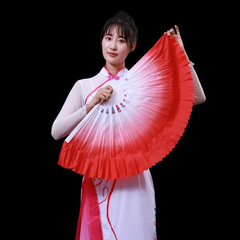 广场舞舞蹈扇子加长跳舞扇扇一对双面响扇塑料彩扇成人秧歌批发