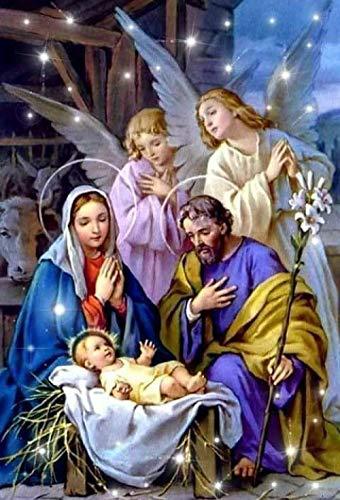 耶稣婴儿钻石画