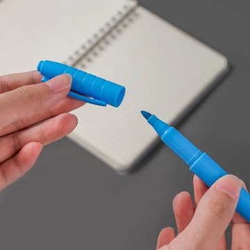 现货六色荧光笔散装无印刷儿童绘画荧光笔美术水彩笔跨境商品