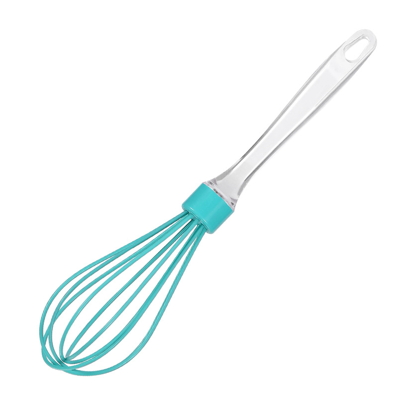 10-Inch Manual Transparent Handle Silicone Eggbeater Cake Cream Blender Egg Baking Gadget