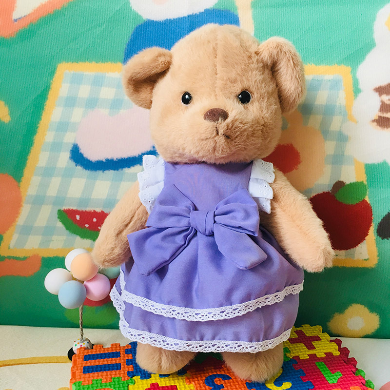 莉娜熊毛绒公仔玩偶衣服30cm泰迪熊新款熊猫裙子jk制服裙换装着替