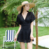 Mining Philippines Conjoined Skirt Swimwear Korean Edition ins Lace Solid temperament Self cultivation Travel? on vacation Swimwear goods in stock
