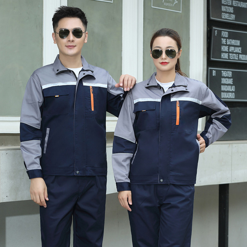 factory supply spring and autumn long-sleeved overall suit workshop work clothes factory clothing electric welding auto repair labor overalls