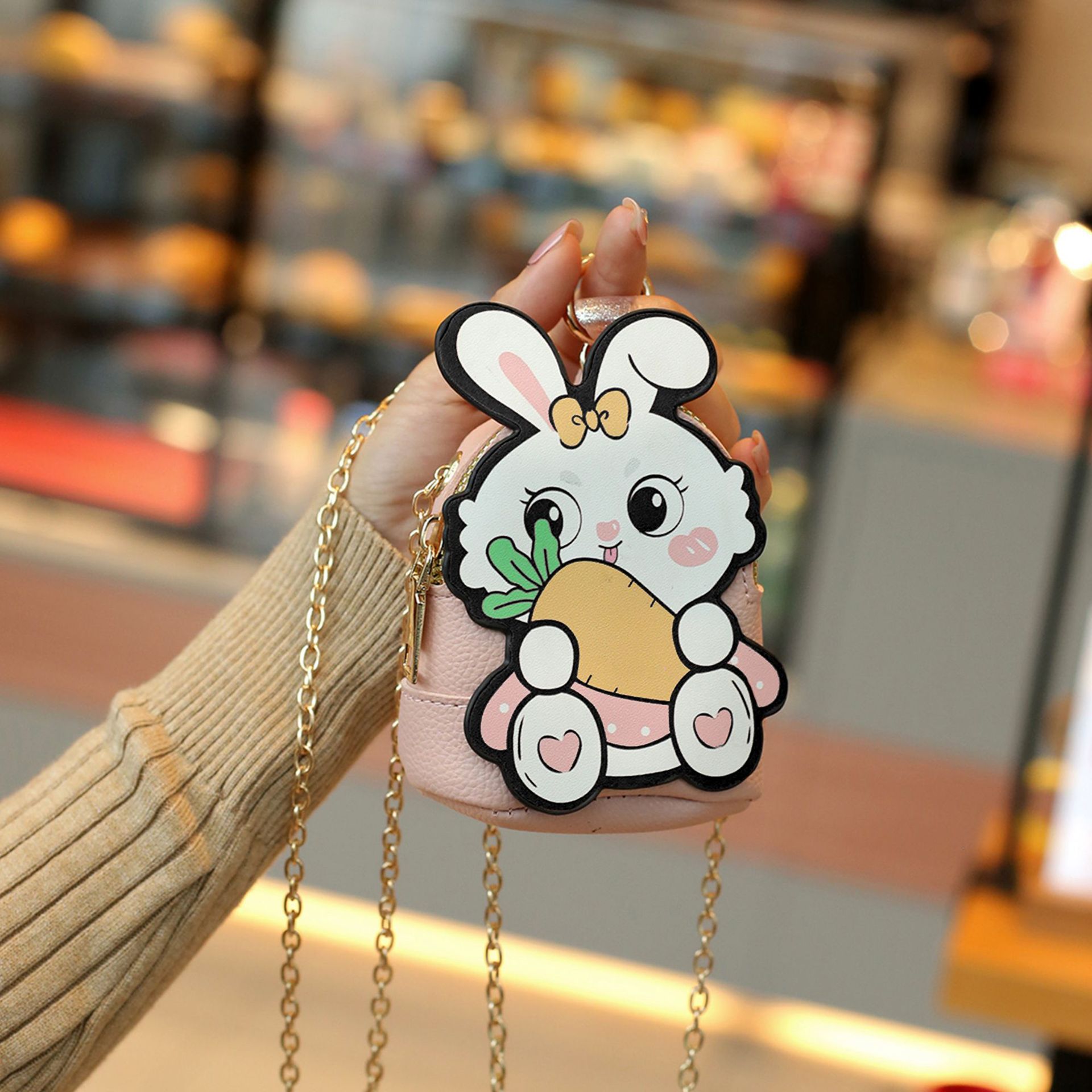 厂家现货卡通链条包可爱迷你零钱包便携收纳补妆斜挎包