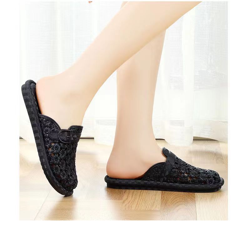 Factory Wholesale New Korean Style Bag Toe Slippers Women's Summer Indoor and Outdoor Fashion Comfortable Half Slippers