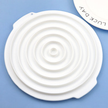 现货批发 硅胶蛋糕模白色圆形圈装饰模DIY烘焙模具慕斯蛋糕模