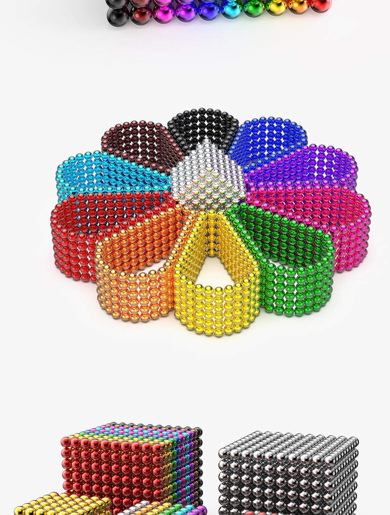 巴克球磁力1000颗八磁磁力片魔力珠直销批发吸铁石积木益智玩具