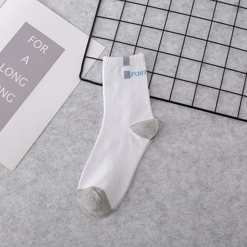 Socks Men Autumn Winter Assorted Colors Sport Mid-Calf Length Sock Breathable Sweat Absorbing Deodorant Business Stockings Wholesale One Piece Dropshipping