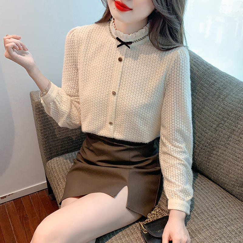 秋冬季蕾丝打底小衫时尚洋气女装春秋2022年新款上衣欧货长袖t恤