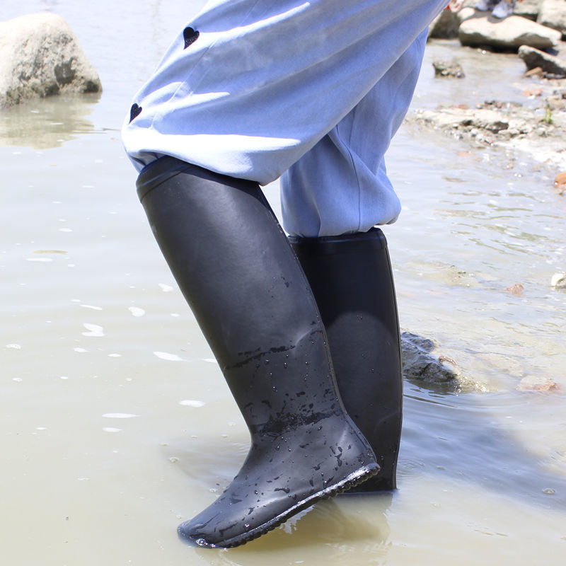 高筒雨鞋柔软轻便防滑橡胶雨靴男士女式春夏农田水靴插秧钓鱼水鞋