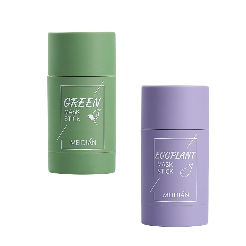 Tiktok's Same Charming Green Tea Cleaning Solid Mask Stick Eggplant Deep Cleansing Daub-Type Cleaning Mask for Hair Generation