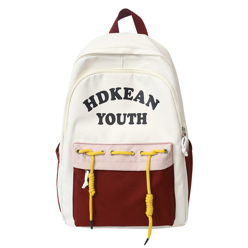 High School Ins Backpack Middle School Student Schoolbag Female Junior High School Student Contrast Color Backpack