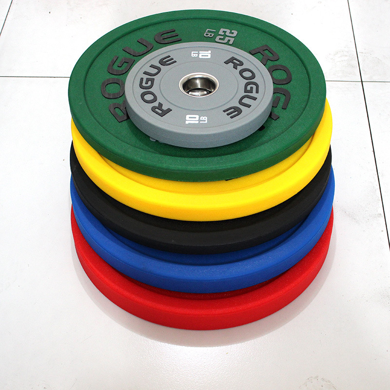 竞技杠铃片卧推深蹲杠铃cpu彩色rogue竞赛竞技杠铃片competition