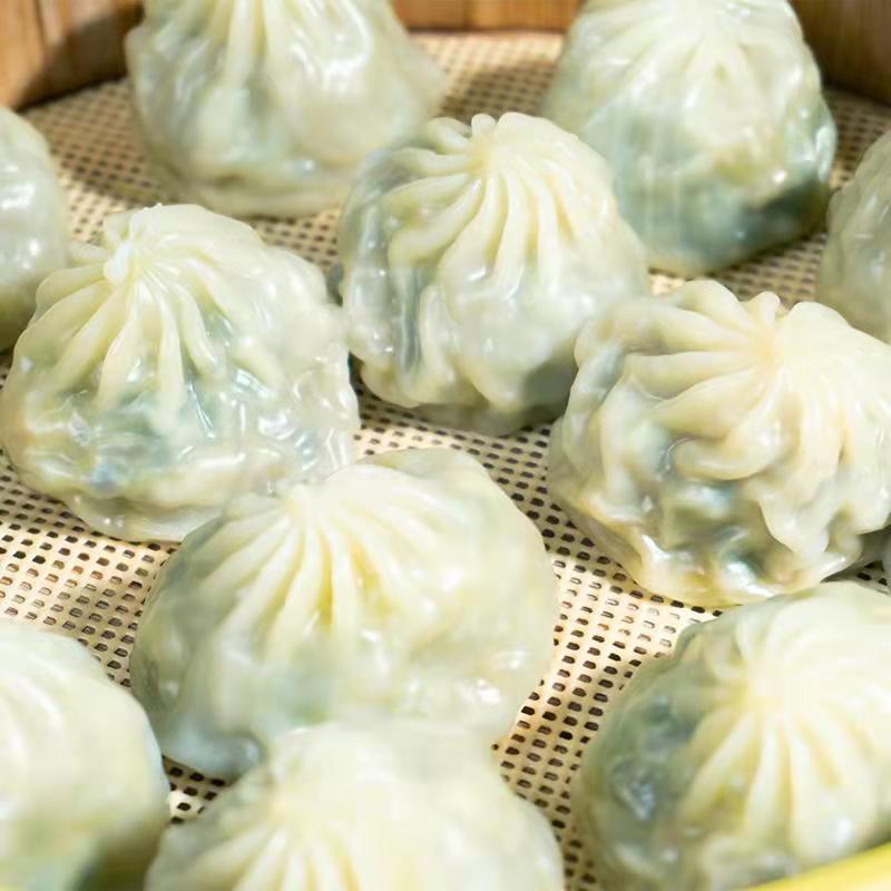 水晶包薄皮素馅小笼包速冻袋装荠菜面点韭菜鸡蛋早餐面点民欢包子