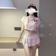 护士制服性感情趣内衣女诱惑火辣床上套装小胸显大纯欲睡衣女仆装
