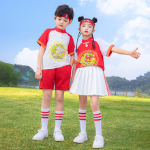 小学生校服幼儿园园服夏季毕业照运动套装合唱服嘻哈表演服六一潮