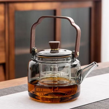 提梁壶加厚烧水煮茶玻璃茶大容量电陶炉煮茶蒸茶直销批发亚马逊