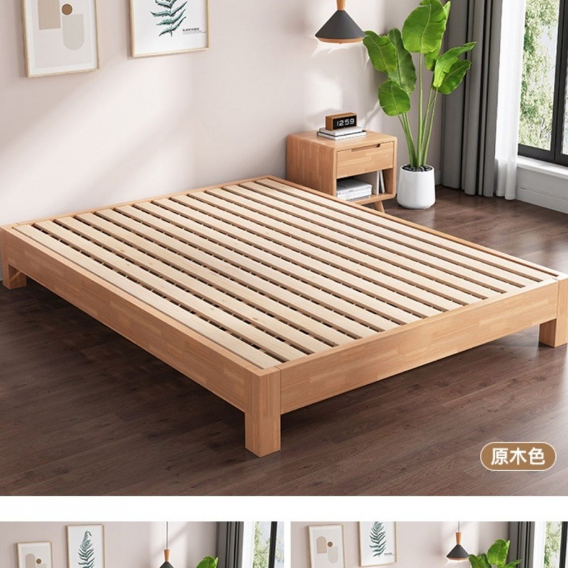 工厂直发家用卧室榻榻米无床头矮床腿木床实木床现代简约出租屋公