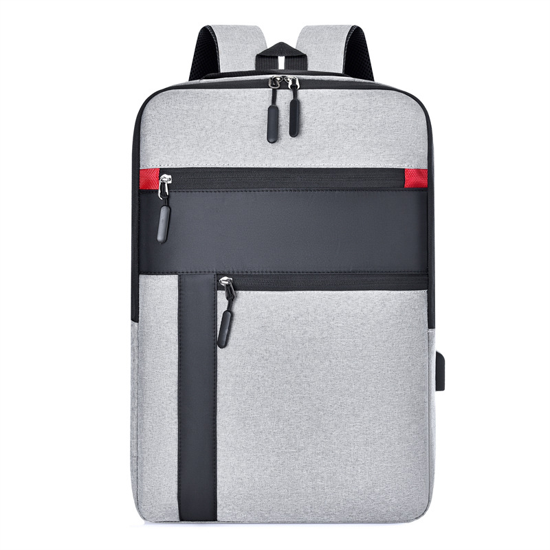 2023 New Backpack Men's Foreign Trade Cross-Border Business Backpack Computer Bag Student Schoolbag Large Capacity USB Backpack