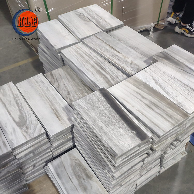 工厂直销桐木碳化木板做旧实木置物板 防腐一字板实木板材炭烧板