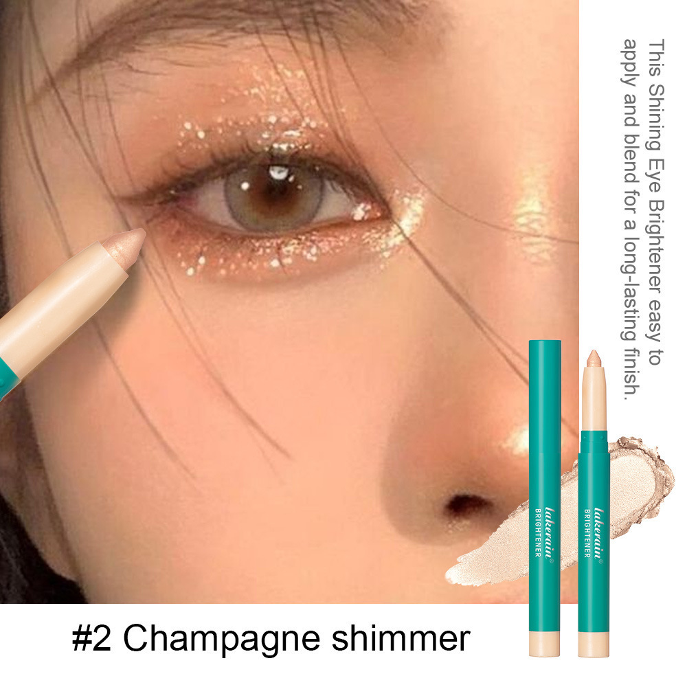 Lakerain Eye Highlight Stick Chi Long-Time Coloring Waterproof Pearlescent Eyeliner Pen Makeup Collection Highlight Stick