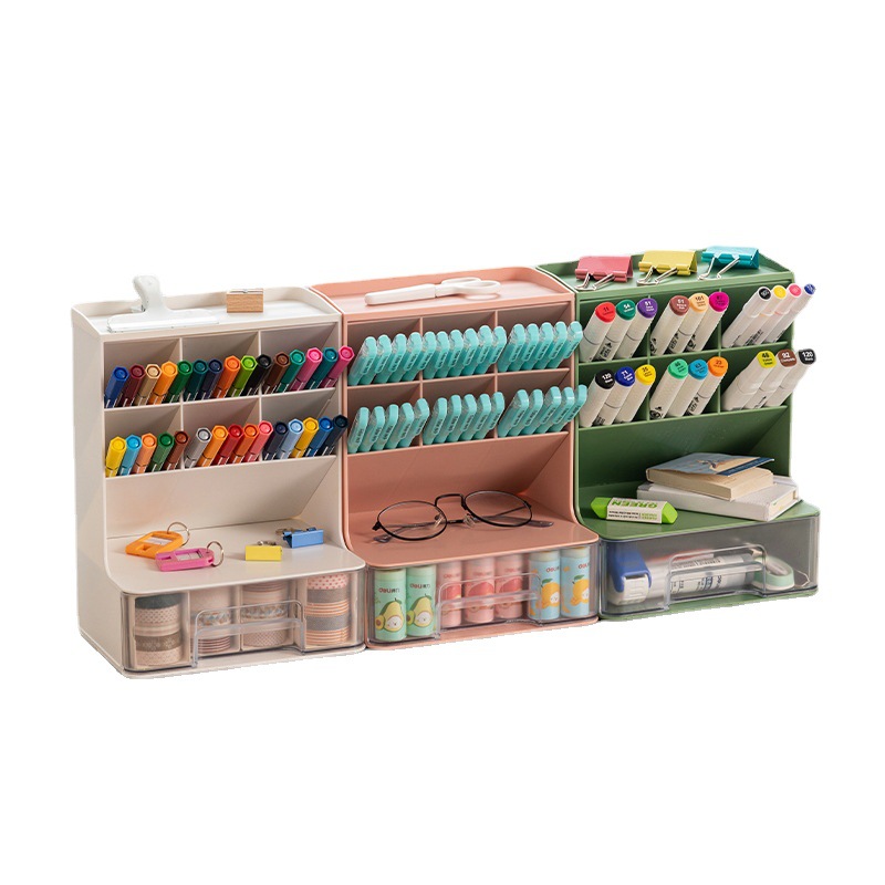 Desktop Storage Box Ins Inclined Pen Holder Office Stationery Marker Pen Beauty Cosmetics Eyebrow Pencil Storage