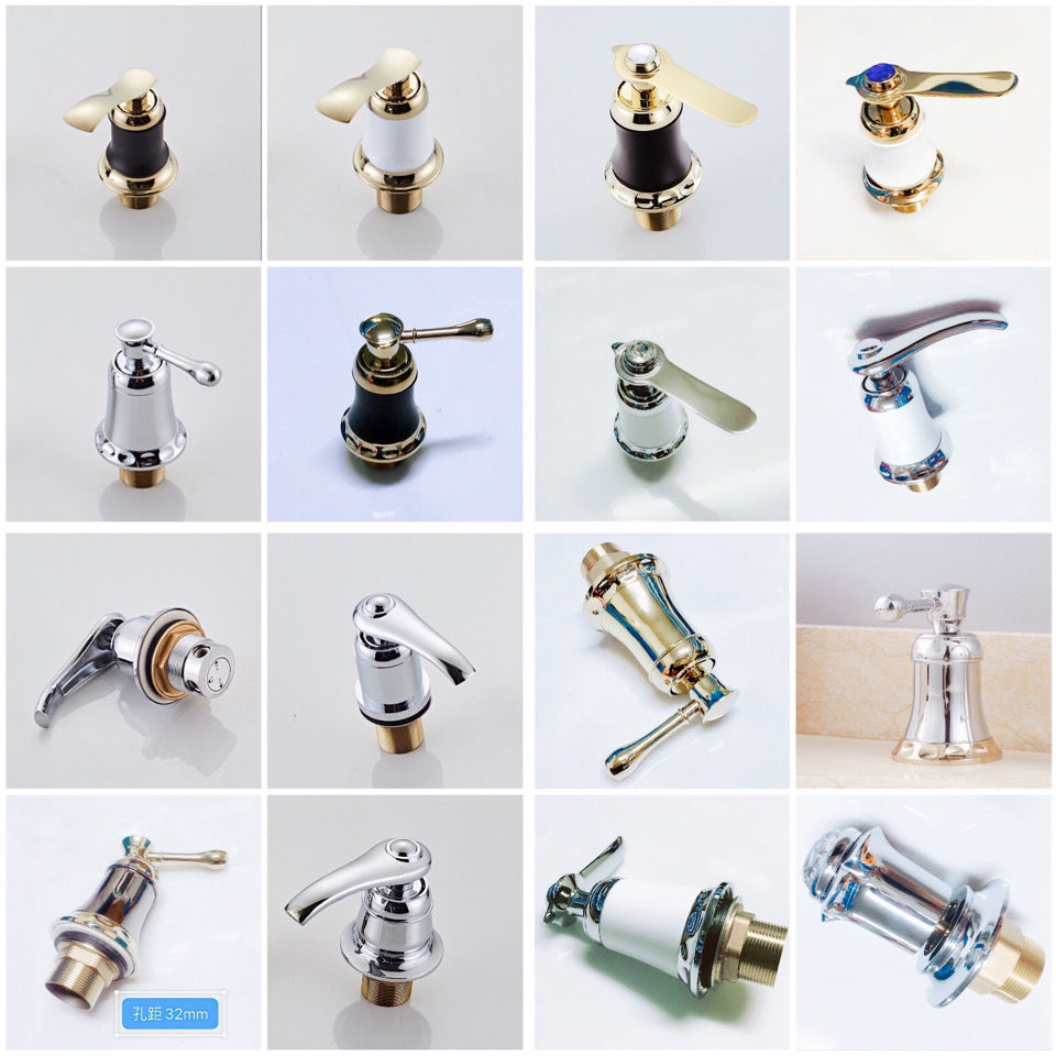 面盆水龙头开关阀分体铜芯二三孔分水器四件套冷热混水阀转换配件
