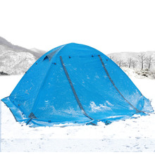 冬季野营露营3-4人双层单人防风防暴雨双人野外帐篷