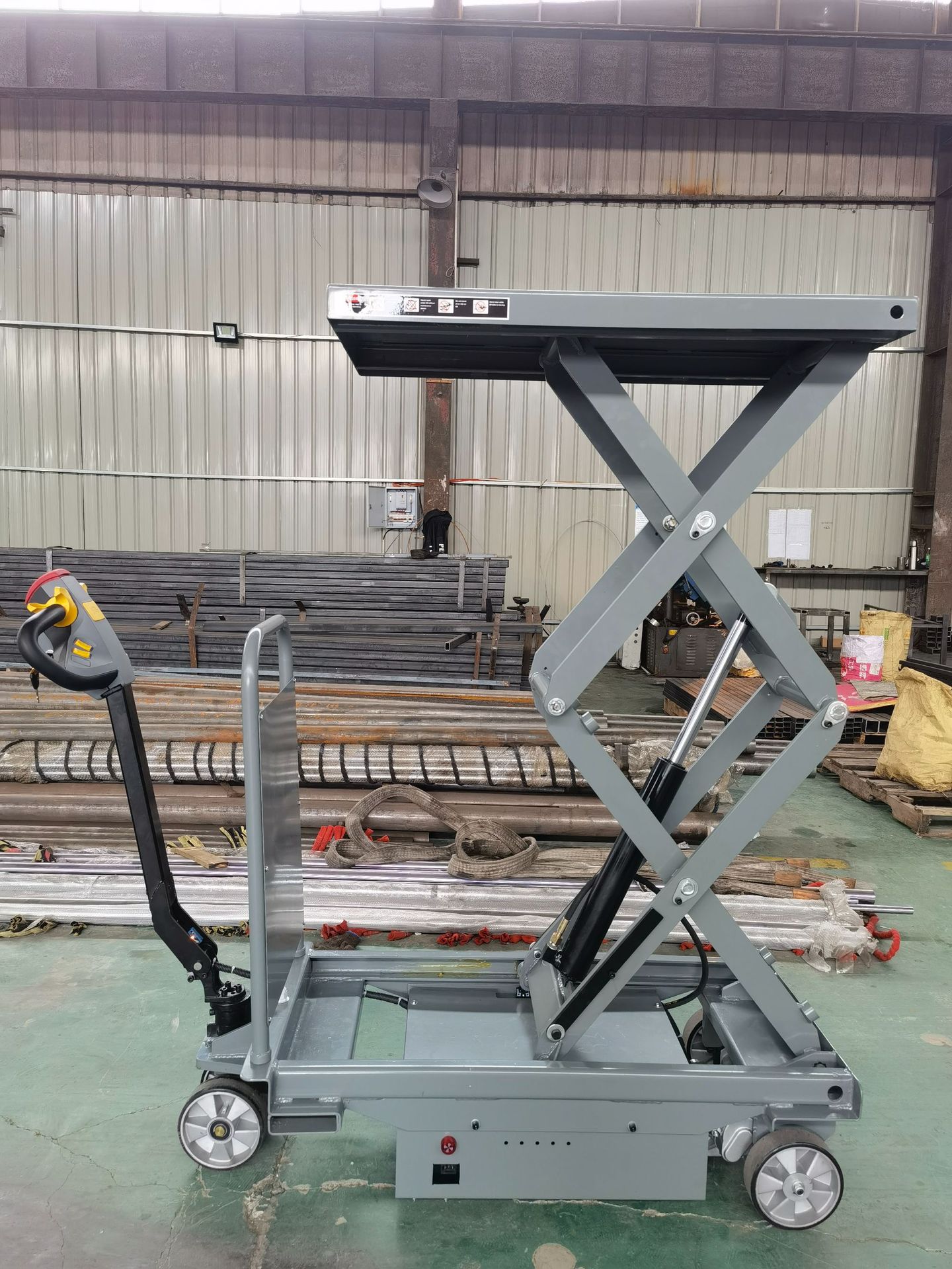 5吨全自动液压升降手推车提升车全电动平台