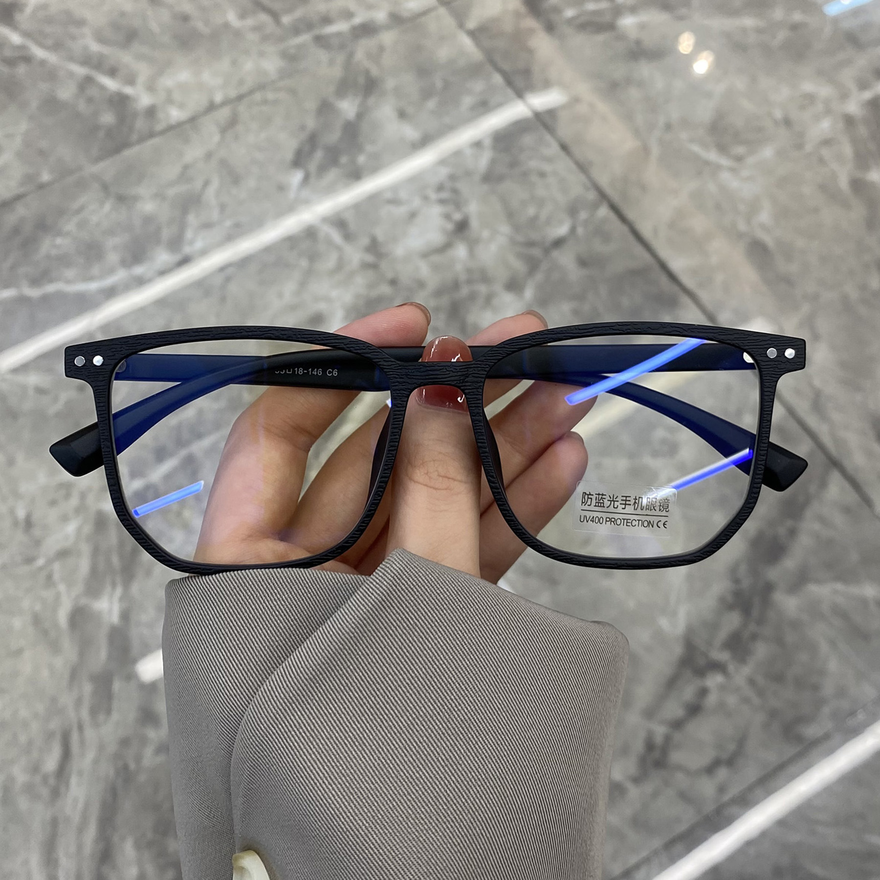 黑框眼镜女款网红素颜眼睛框架防辐射大框配近视防蓝光护眼镜透明