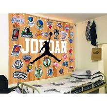 NBA篮球队标背景布宿舍湖人队詹姆斯潮牌挂布海报宿舍装饰男生