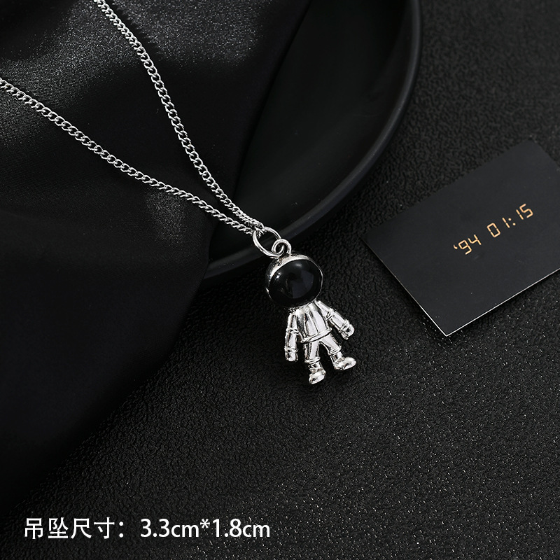 Titanium Steel Long Necklace Men's Sweater Chain Women's Trendy Cool All-Match Hip Hop Pendant Trendy Accessories European and American Cross-Border