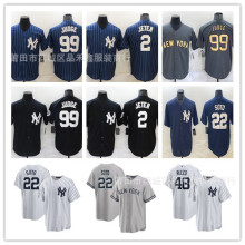 纽约洋基队 New York Yankees 男子 22号 Soto 刺绣棒球服球衣