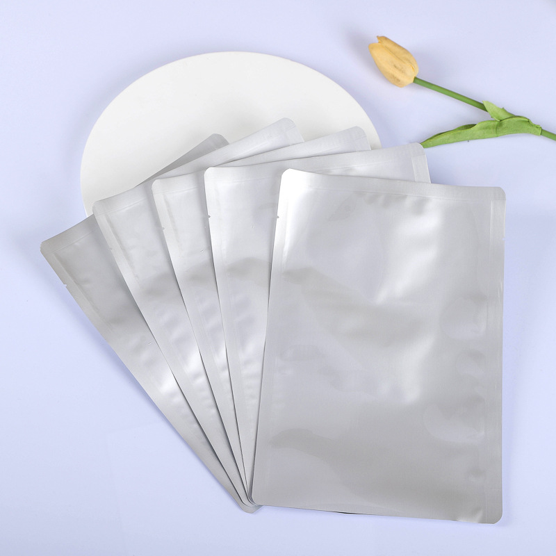 厂家定 制铝箔袋真空复合密封袋光面茶叶防潮三边封袋食品包装袋