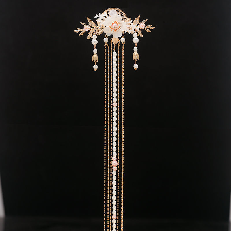 古风发簪步摇仙气汉服头饰压襟后压流苏发钗古装配饰厂家一件代发