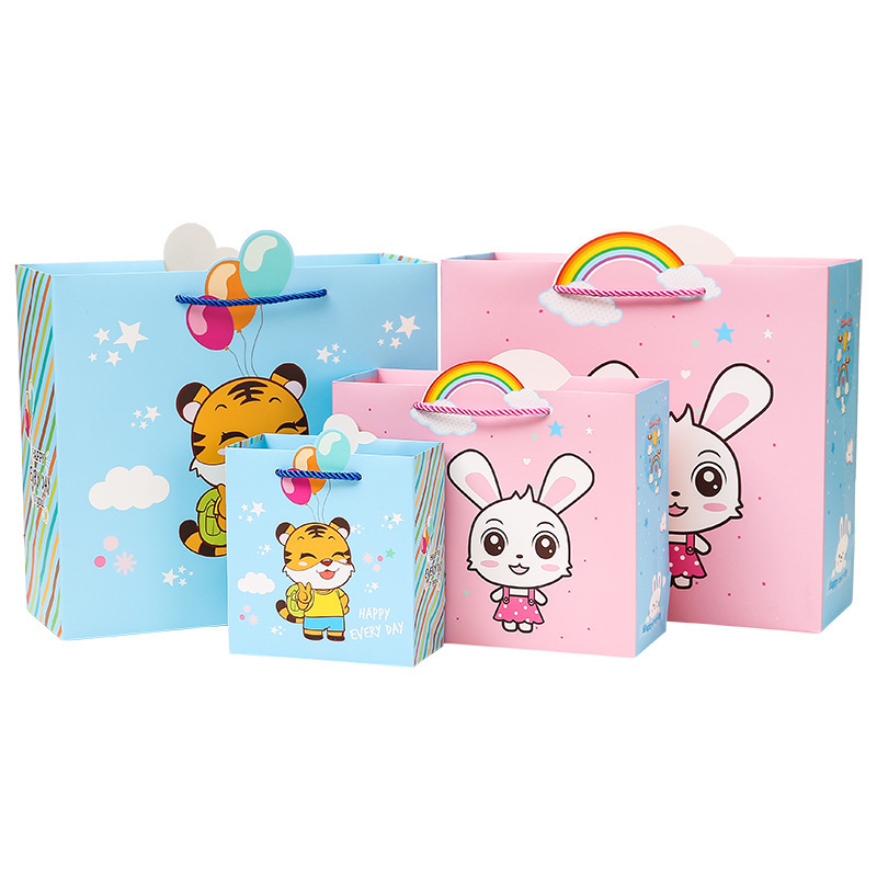 2022年儿童节礼品袋 卡通恐龙手提袋纸袋 生日回礼袋宝宝周岁