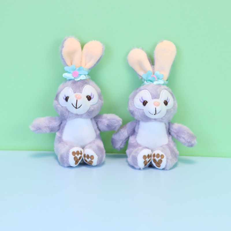 网红ins星黛露钥匙扣毛绒玩具小兔子挂件可爱小号星黛露公仔批发