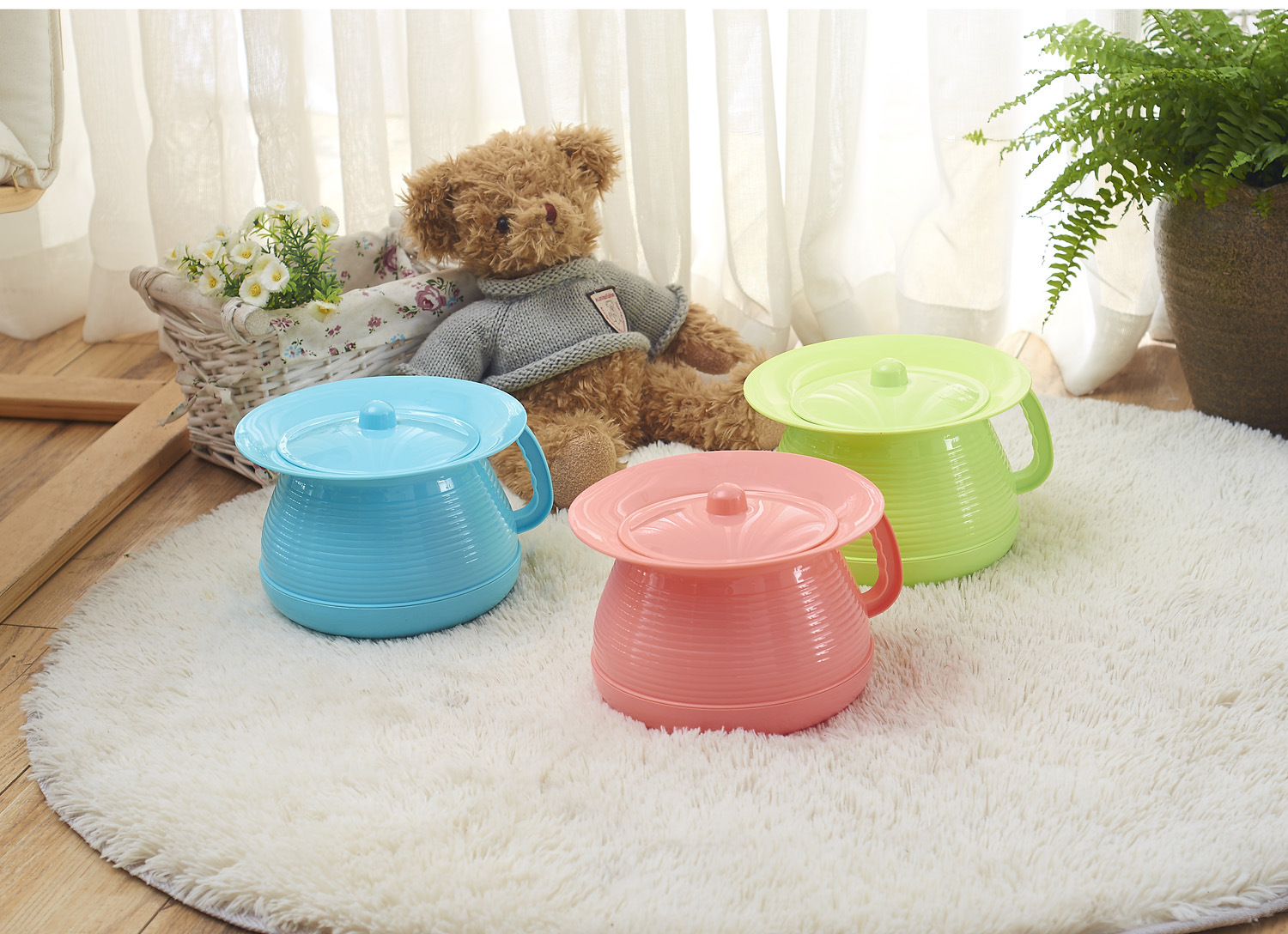 痰盂家用带盖老人尿盆尿桶塑料加厚儿童座便器成人居家便盆尿壶