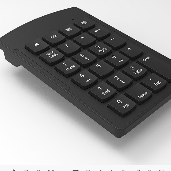 4g无线巧克力数字键盘迷你超薄电脑外设23键单手数字密码小键盘