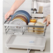 厨房置物架沥水架304不锈钢台面碗碟架碗架盘架碗碟沥水篮收纳架