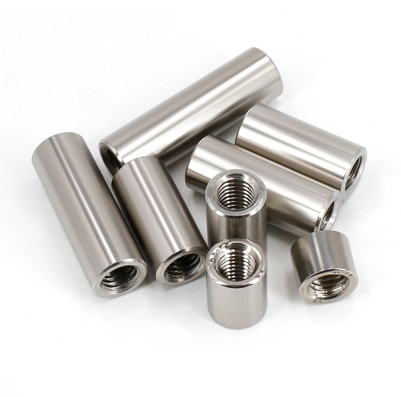 m3-m16 304不锈钢加长圆螺母/焊接螺母连接螺帽 圆柱螺母丝杆接头