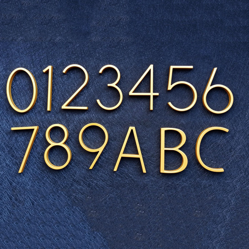 锌合金数字高度127mm金色民宿酒店别墅房号牌公司科室牌高度127mm