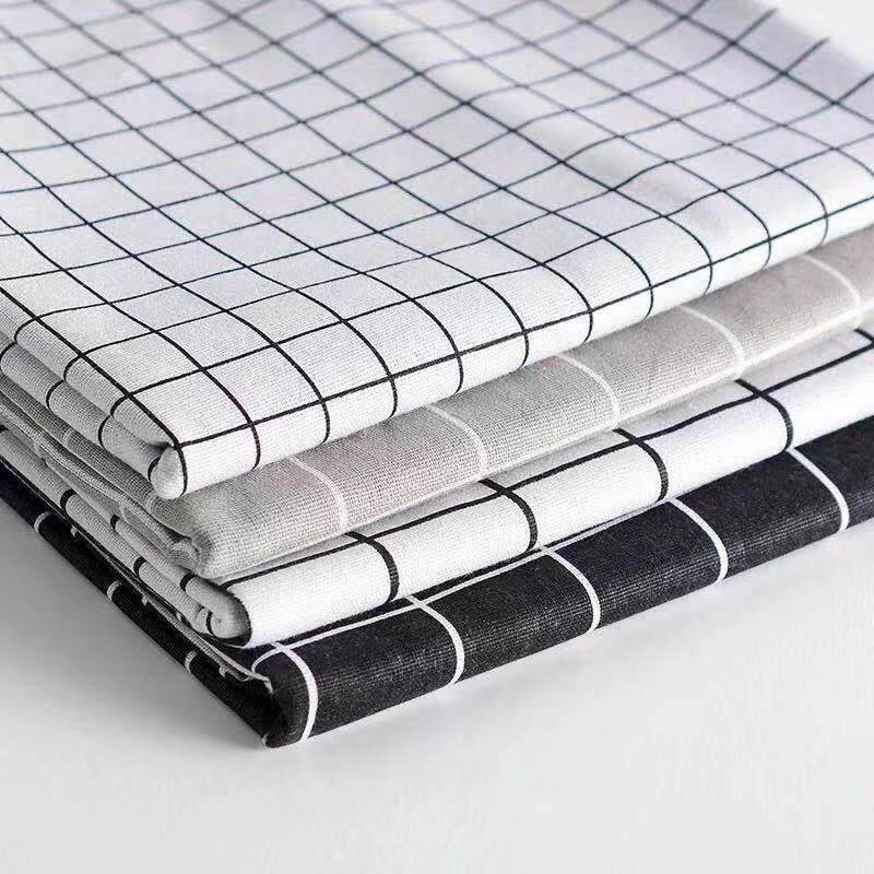 棉麻布风黑白格子拍照道具背景布拍摄影网红直播背景墙桌布布艺