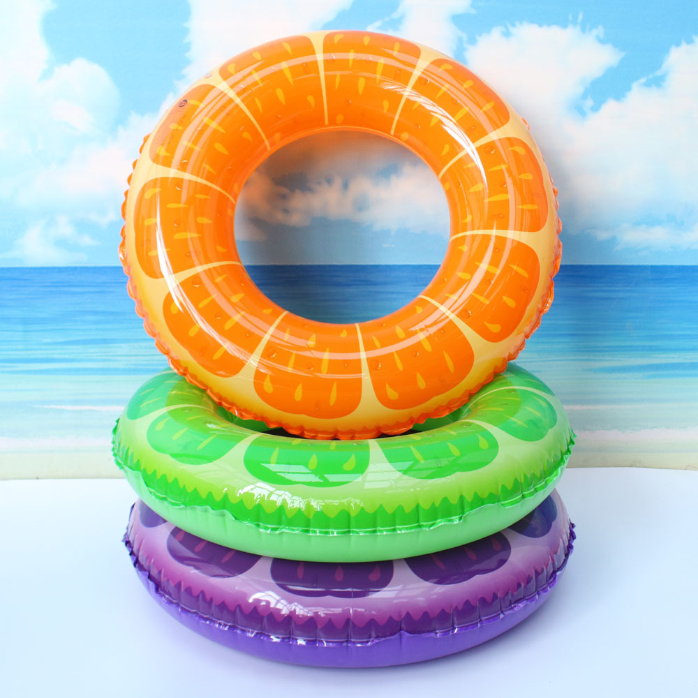 厂家直销加厚pvc充气游泳圈充气游泳救生圈仿真水果泳圈 现货批发
