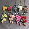 Simulation 5 Curling rose European style travel permit wedding background rose decorate Artificial Flower table Foreign trade