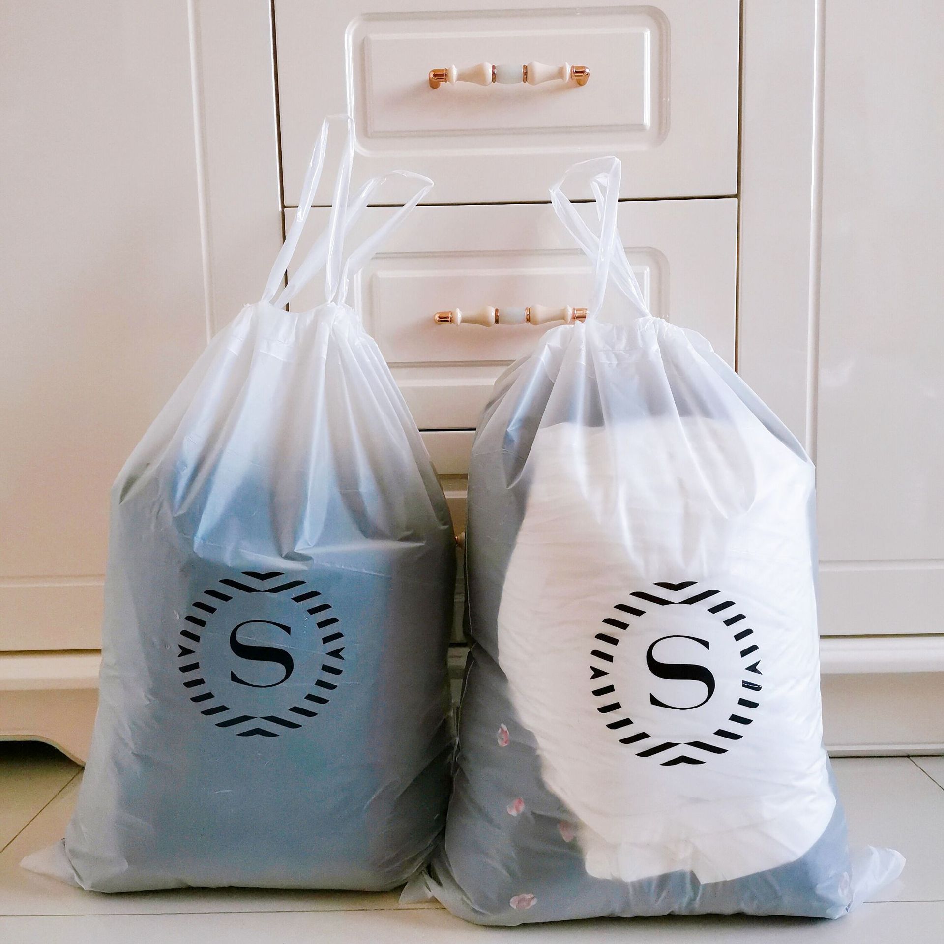 酒店宾馆一次性pe穿绳洗衣袋laundry bag 干洗店束口收纳袋定制